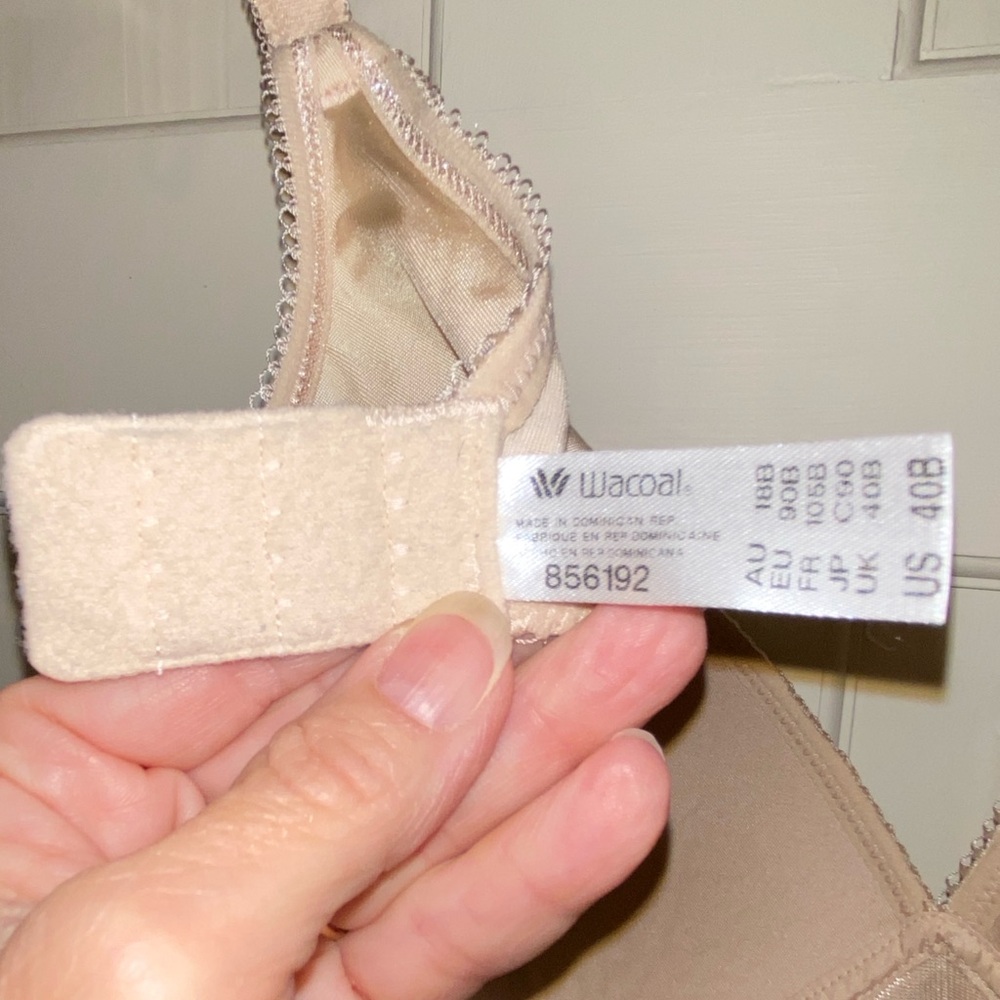 40B Wacoal Wirefree Softcup Light Padded Quality Bra 856192 Side Stays Sand Nude - Picture 16 of 16